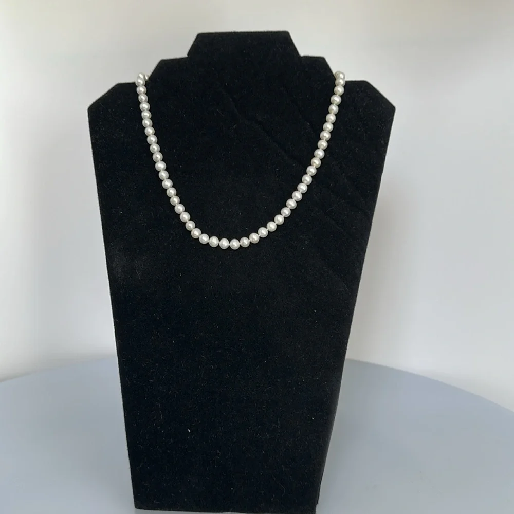 14k real solid gold freshwater necklace